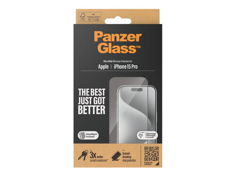 PanzerGlass Skjermbeskyttelse iPhone 15 Pro