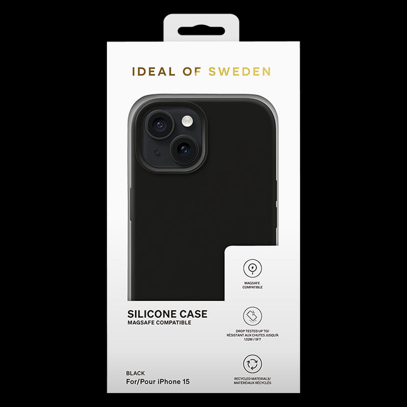 iDeal Silikon Deksel iPhone 15 Magsafe - Svart