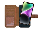 Lommebokdeksel iPhone 14 Plus - Brun