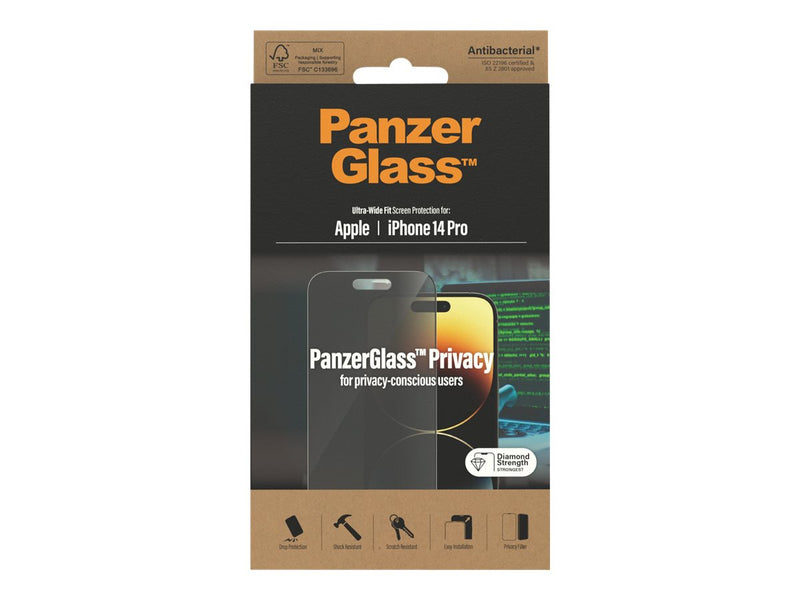 PanzerGlass Privacy Skjermbeskyttelse iPhone 14 Pro