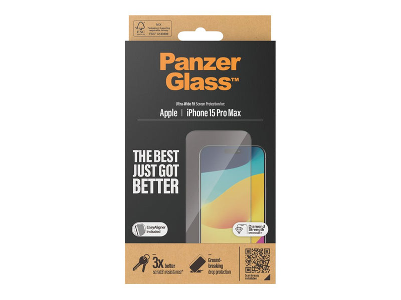 PanzerGlass Skjermbeskyttelse iPhone 15 Pro Max