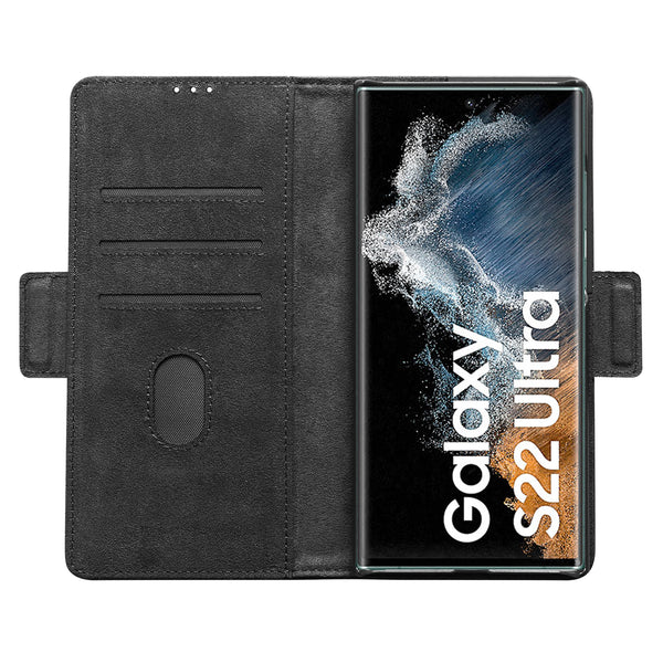 Lommebokdeksel Samsung S22 Ultra - Svart