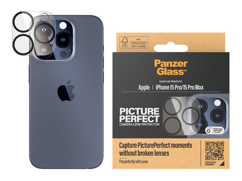PanzerGlass Kamerabeskyttelse iPhone 15 Pro/15 Pro Max