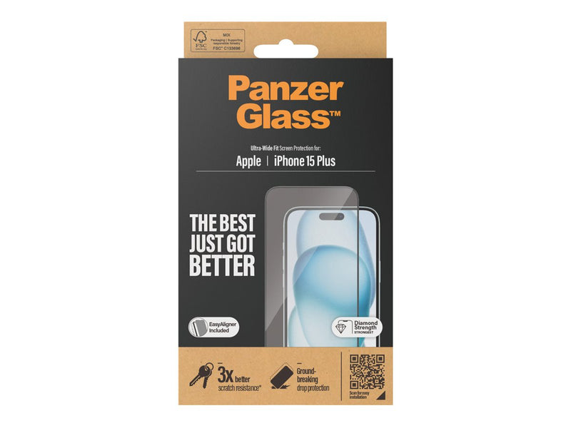 PanzerGlass Skjermbeskyttelse iPhone 15 Plus