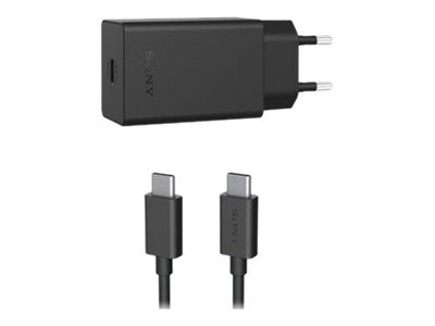 Sony 30W Strømadapter USB-C m/ledning - Svart